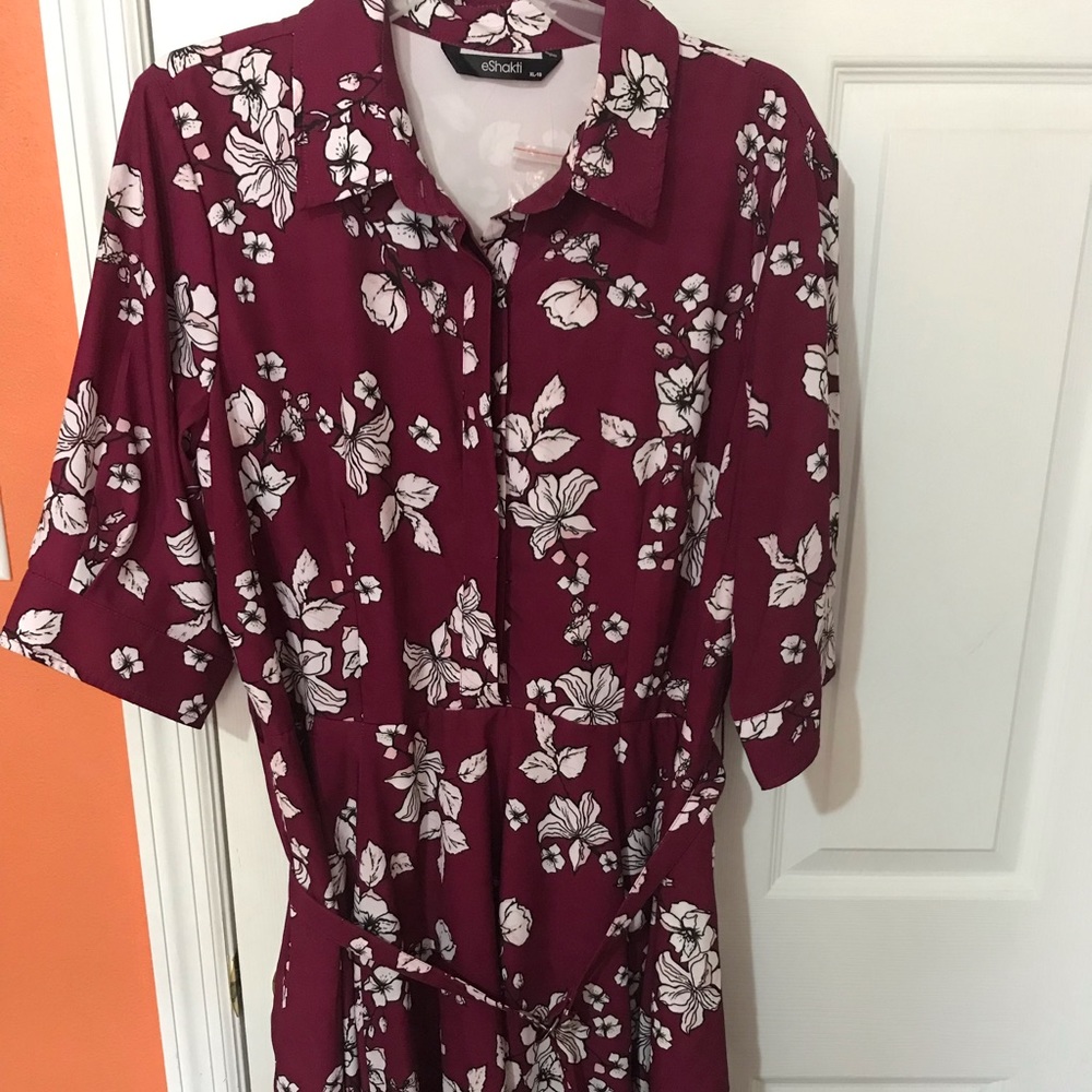 Midi Floral Print Dress